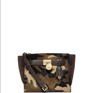 MICHAEL KORS Hamilton Camo Calf-Hair Messenger